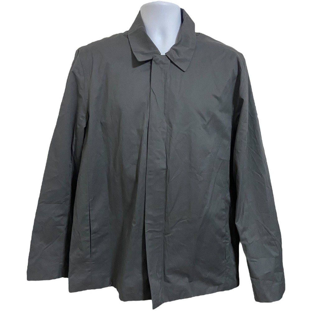 FIVEFOUR NWT Blaine Charcoal Gray Jacket Cotton Lightweight Coat Plaid Lined L